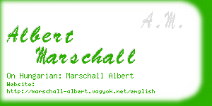 albert marschall business card